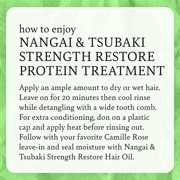 Camille Rose Nangai  Tsubaki Strength Restore Protein Hair Treatment for Strengthening Repair and Reducing Breakage 8 fl oz