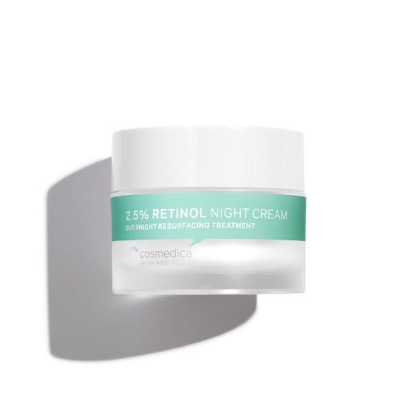 Cosmedica Skincare Retinol Night Cream  Daily Moisturizing Facial Lotion Night Cream. The best Retinol Cream with Vit A and Hyaluronic Acid to target skin concerns from Acne to Wrinkles 1.7oz