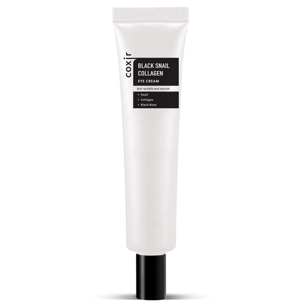 Coxir Black Snail Collagen Eye Cream 30ml / 1.01 fl.oz. Blackbeans Snail mucus Collagen formulated slimy textured cream