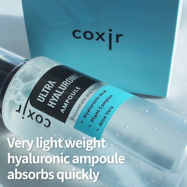 Coxir Ultra Hyaluronic Ampoule 50ml 1.69 fl.oz.  Hydrates dry and dehydrated skin