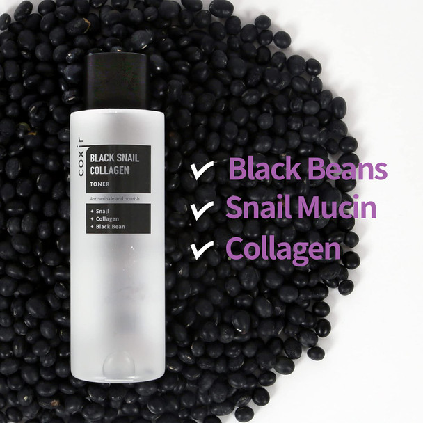 Coxir Black Snail Collagen Toner 150ml / 5.07 fl.oz.  Firming and Lifting skin