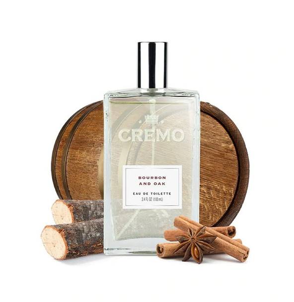 Cremo Bourbon  Oak Cologne Spray A Sophisticated Blend of Distillers Spice Fine Bourbon and White Oak 3.4 Fl Oz