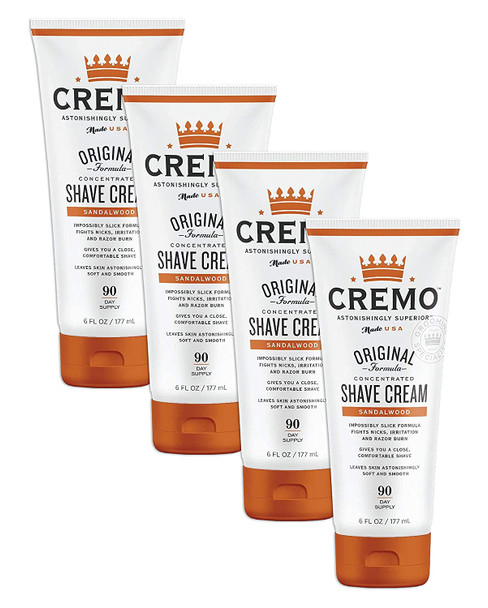 Cremo Concentrated Shave Cream Sandalwood Pack of 4