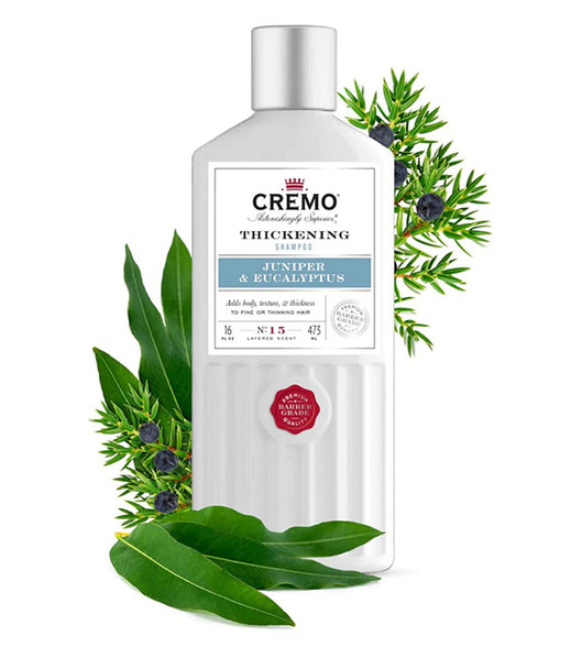 Cremo Barber Grade Juniper  Eucalyptus Thickening Formula for Fine or Thinning Hair eucalyptus juniper eucalyptus 16 Fl Oz 2Pack