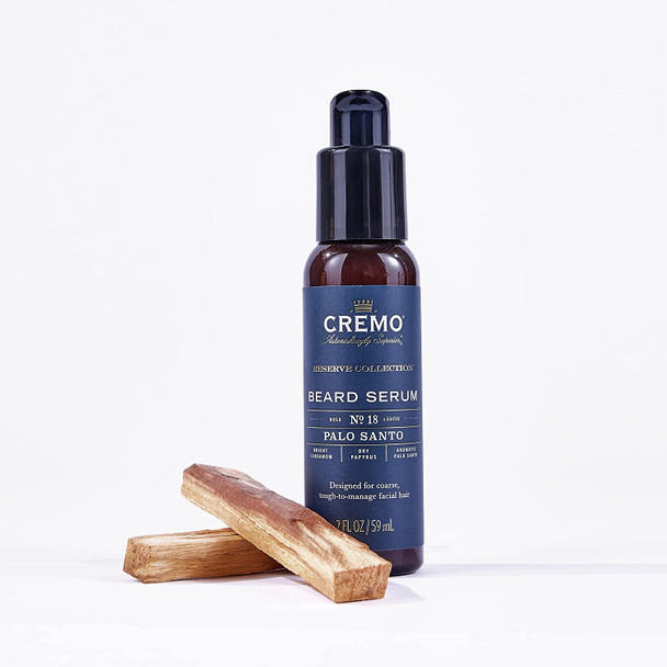 Cremo Beard Serum Palo Santo Reserve Collection  Restores Moisture Softens and Reduces Beard Itch for All Lengths of Facial Hair 2 Fluid Ounces