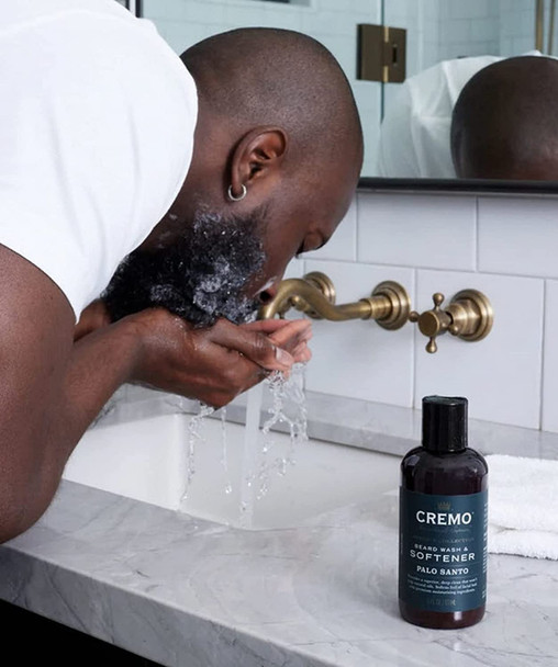 Cremo Palo Santo Reserve Collection Beard Wash  Softener Moisturizes Styles and Reduces Beard Itch for All Lengths of Facial Hair 6 Fluid Oz