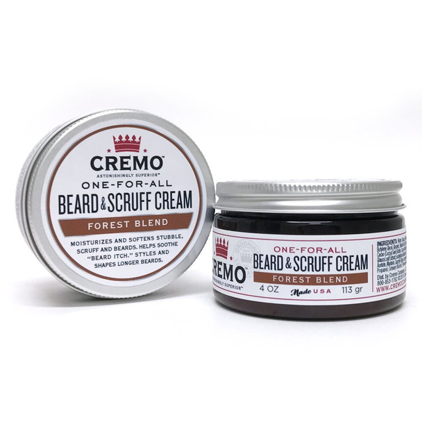 Cremo Beard and Scruff Cream Forest Blend 4 Ounce Pack of 12