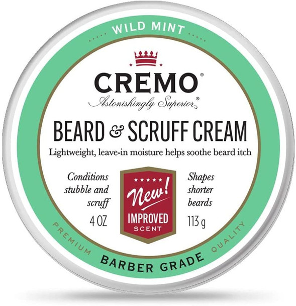 Cremo OneforAll Beard  Scruff Cream Mint Blend 4 Ounce Pack of 2