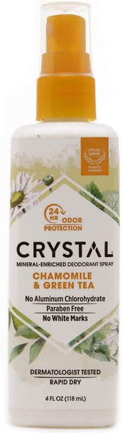 Crystal Body Spray Chamomile Green Tea 4 Fl Oz