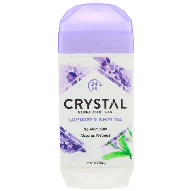 Crystal Body Deodorant Natural Deodorant Lavender  White Tea  2.5 oz 70 g Pack of 4