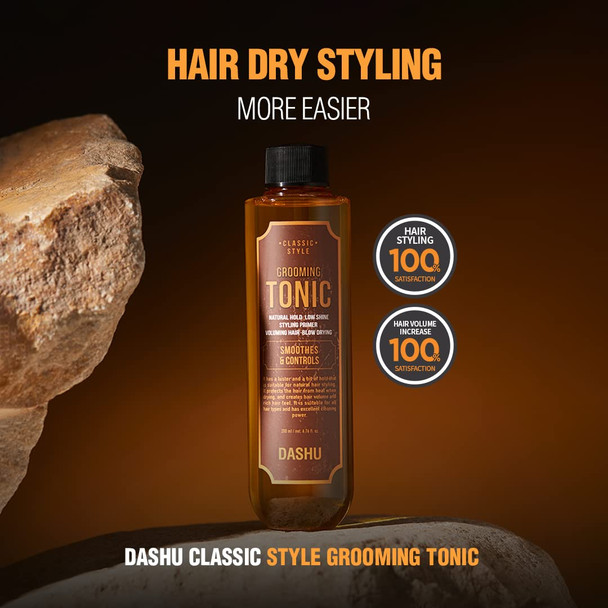 DASHU Classic Style Grooming Tonic 6.76fl oz  Natural Hold Styling Promer Voluming