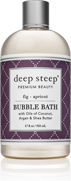 Deep Steep Bubble Bath Bundle Pack Fig Apricot Brown Sugar and Lavender Chamomile 1 of Each 17ounce