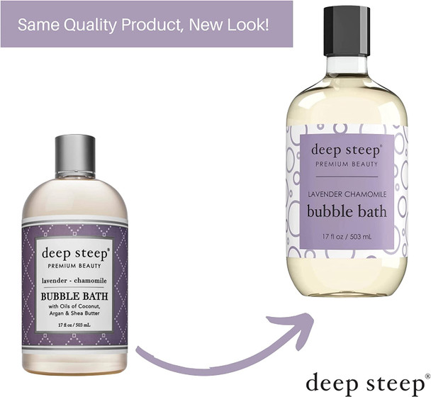 Deep Steep Bubble Bath Lavender Chamomile 17 Ounce Pack of 2