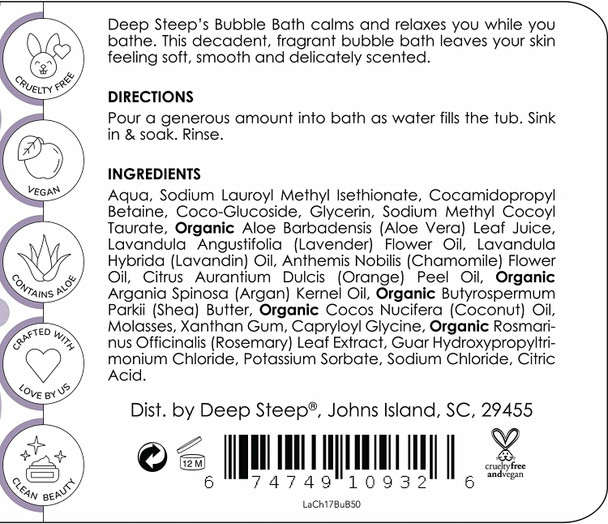 Deep Steep Bubble Bath Lavender Chamomile 17 Ounce Pack of 2