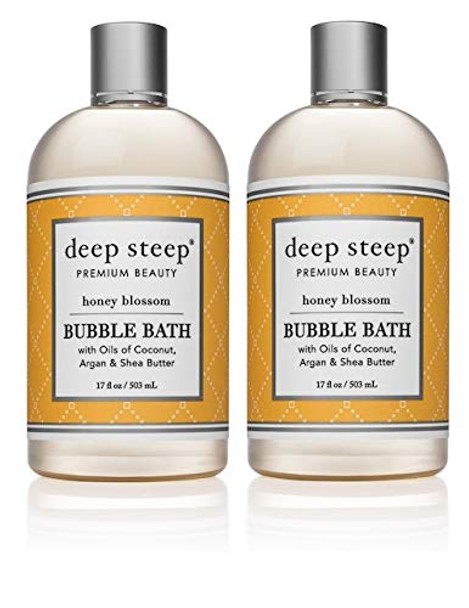 Deep Steep Bubble Bath Honey Blossom 17 ounce Pack of 2