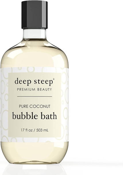 Deep Steep Bubble Bath Pure Coconut 17 Ounces Pack of 2