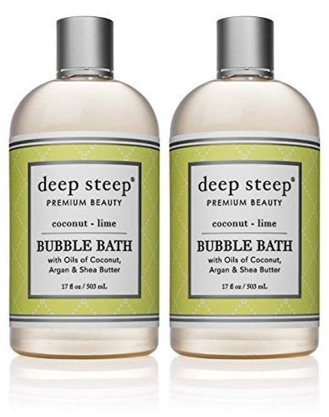 Deep Steep Classic Bubble Bath Coconut Lime 17ounce Pack of 2