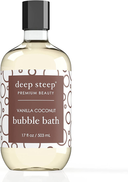 Deep Steep Bubble Bath Vanilla Coconut 17 Ounce Pack of 2