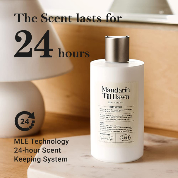Derma B Narrative Body Lotion Mandarin Till Dawn  Daily Moisturizing Perfumed Body Milk LongLasting Scent  Moisture NonSticky Creamy Lotion Aroma  Healing for Skin Kbeauty 300ml 10.1 Fl Oz