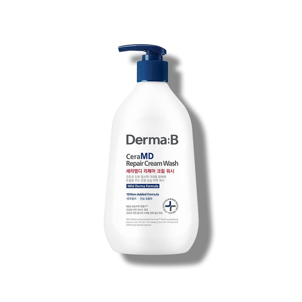 Derma B CeraMD Repair Cream Wash Unscented Fragrance Free Creamy Face  Body Cleanser for Dry Sensitive Itchy Skin Deep Moisture ParabenFree Body Wash Cream to Foam Cleanser 13.5 Fl. Oz. 400ml