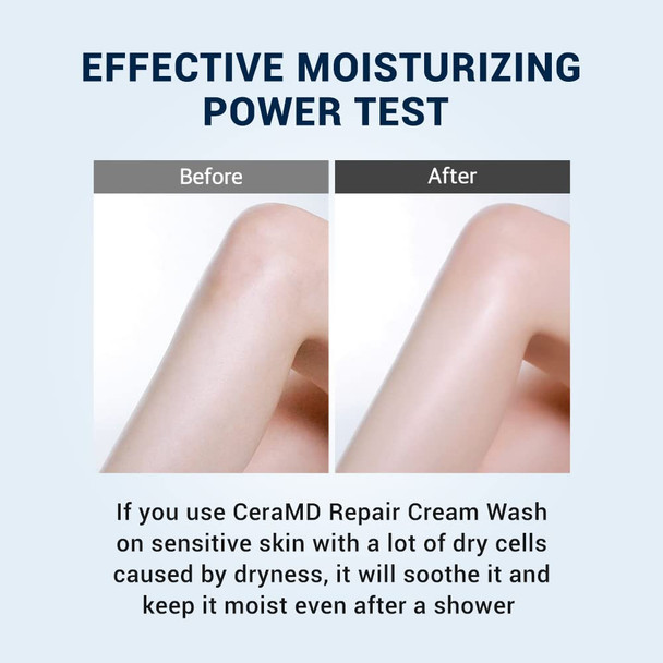 Derma B CeraMD Repair Cream Wash Unscented Fragrance Free Creamy Face  Body Cleanser for Dry Sensitive Itchy Skin Deep Moisture ParabenFree Body Wash Cream to Foam Cleanser 13.5 Fl. Oz. 400ml
