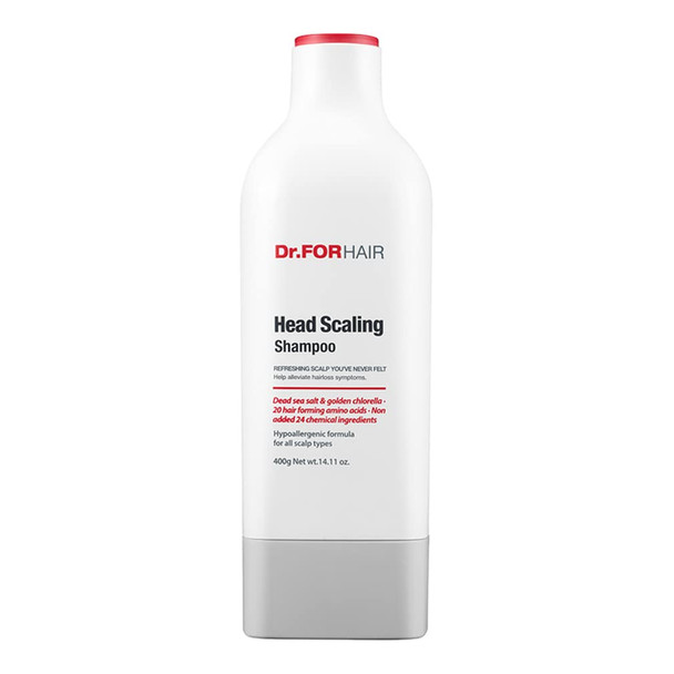 Dr.FORHAIR Head Scaling Biotin Shampoo 400 ml/16.9 fl.oz  2 IN 1 Scalp Scrub  Shampoo  Dead Sea Salt  Golden Chlorella  20 Hair Forming Amino Acids  Deep Cleansing  Alleviate Hairloss Symtoms No Parabens Silicone Sulfates