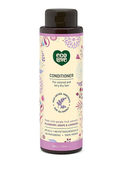 ecoLove  Natural Shampoo Conditioner  Moisturizing Body Wash With Organic Lavender Extract  No SLS or Parabens  Vegan and CrueltyFree