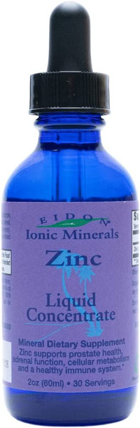 Eidon Ionic Minerals Liquid Zinc Concentrate  Ionic Zinc Drops Boost Immune System  Mood Relieves Stress AllNatural Vegan Gluten No Preservatives or Additive  2 Ounce Bottle