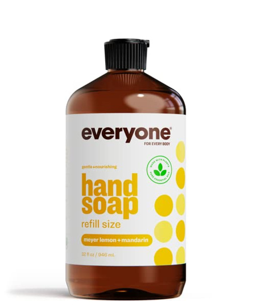 Everyone Liquid Hand Soap Refill 32 Ounce Pack of 2 Meyer Lemon and Mandarin