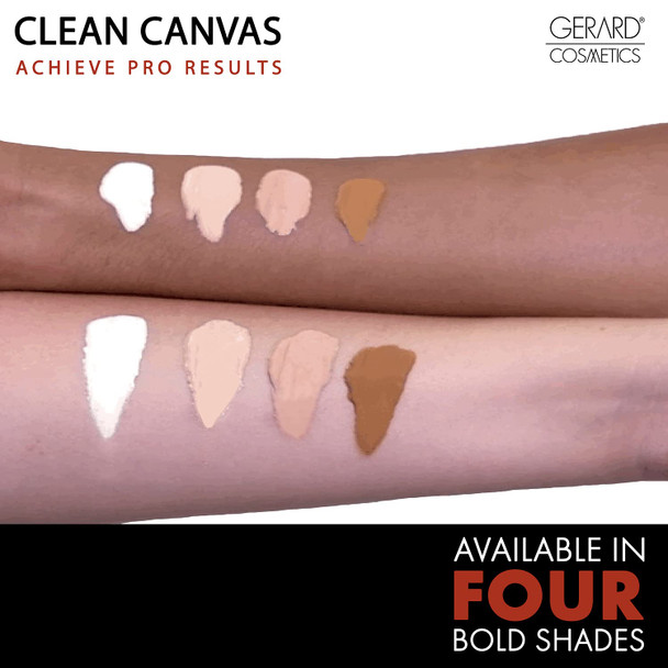 Gerard Cosmetics Clean Canvas Eye Concealer and Base  White  Smoothens Under Eye and Covers Blemishes  Extends Duration of Eyeshadow Wear  Evens Complexion  Keeps Makeup Color True  0.14 oz