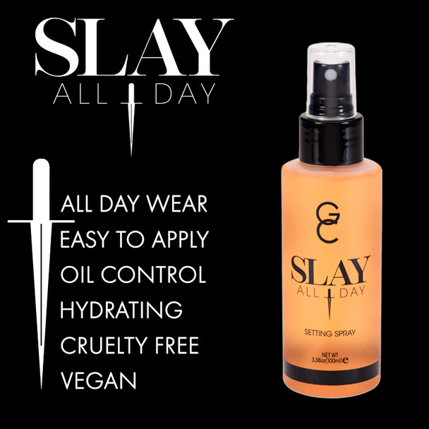 Gerard Cosmetics Slay All Day Makeup Setting Spray  Peach Scented  Matte Finish with Oil Control  Cruelty  Long Lasting Finishing Spray 3.38oz 100ml