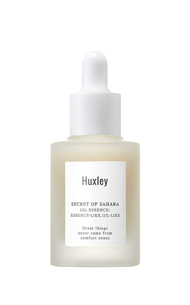 Huxley Secret of Sahara Oil Essence Essencelike Oillike 1.01 fl. oz.  Oil and Essence Hybrid Serum  Korean Facial Serum  Antioxidant Vitamins E F K for AntiAging Defense