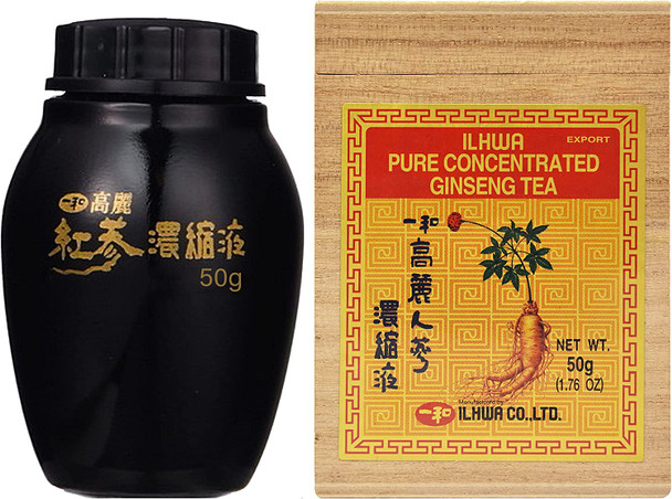 Ilhwa Pure Concentrated Ginseng Extract Tea 1.76oz 50g  Authentic 50000mg Korean Panax Ginseng Root  with Ginsenosides to Support Energy Strength Focus