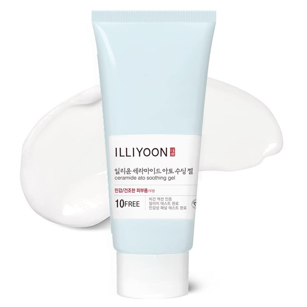ILLIYOON Ceramide Ato Soothing Gel 175ml5.91oz  High Moisturizing Cooling Gel Lotion for Tired and Dry Skin