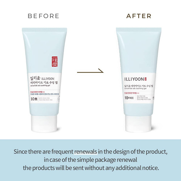 ILLIYOON Ceramide Ato Soothing Gel 175ml5.91oz  High Moisturizing Cooling Gel Lotion for Tired and Dry Skin