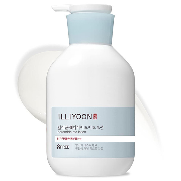 ILLIYOON Ceramide Ato Lotion 528ml17.85oz  Daily Moisturizing Lotion for All Skin Types  Deep Moisturizing and Soothing Effect  Korean Skin Care