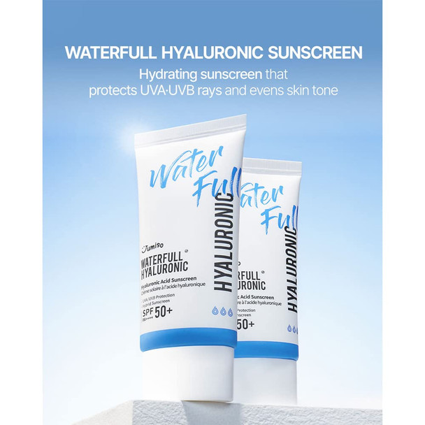 Jumiso Waterfull Hyaluronic Acid Sunscreen SPF 50 PA 1.69 fl.oz / 50ml  Hydrating Sunscreen for All Skin Types Vegan