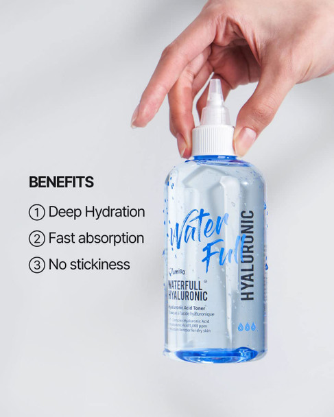 Jumiso Waterfull Hyaluronic Toner 250ml  Face Moisturizer Facial Toner for All Skin Types Daily Deep Hydration  Vegan FragranceFree