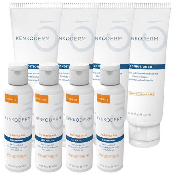 Kenkoderm Psoriasis Shampoo  Conditioner Bundle 4 Packs