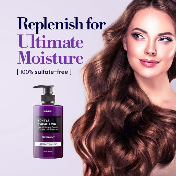 KUNDAL HoneyMacadamia HydroIntensive Protein Premium Nature Hair TreatmentPink Grapefruit 500ml