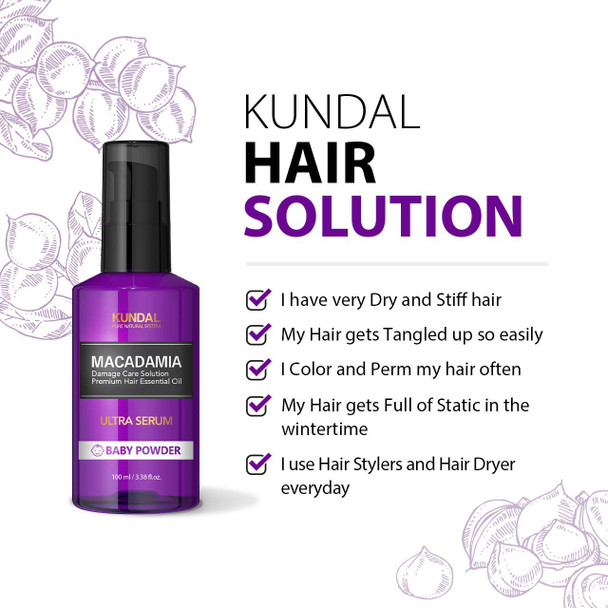 KUNDAL MACADAMIA Damaged Care Hair Serum 100ml/3.38fl.oz Cherry Blossom KUNDAL MACADAMIA Damaged Care Hair Serum 100ml/3.38fl.oz Cherry Blossom