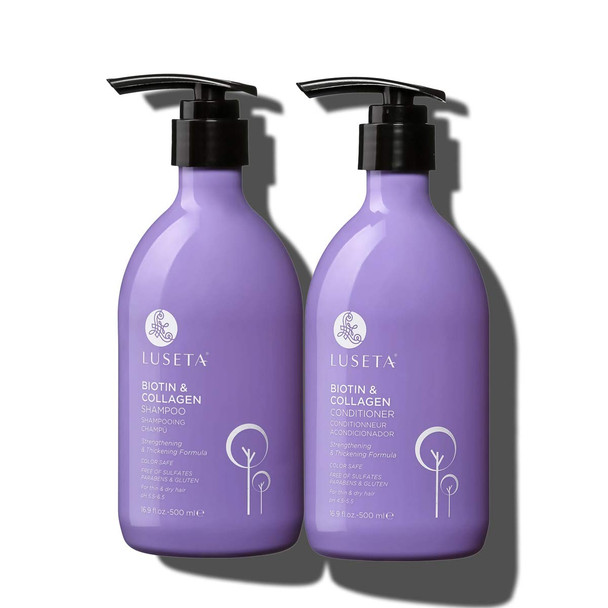 Luseta Biotin Shampoo and Conditioner for Hair Growth  Thickening Shampoo for Thinning Hair and Hair Loss  Infused with Argan Oil to Repair Damaged Dry Hair  Sulfate Free Paraben Free2 x 16.9 fl oz