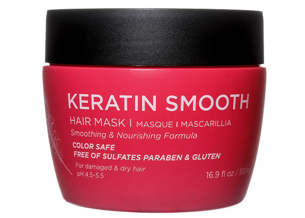 Luseta Keratin Smooth Hair Mask Hydrating  Nourishing for Dry Damaged Hair 16.9 oz