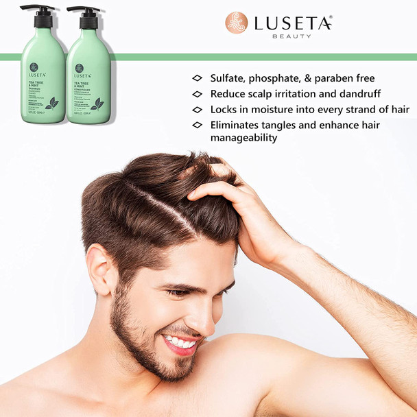 Luseta Tea Tree and Mint Conditioner Cleaning  Smoothing AntiDandruff Conditioner 16.9 Oz Sulfate Free  Paraben Free