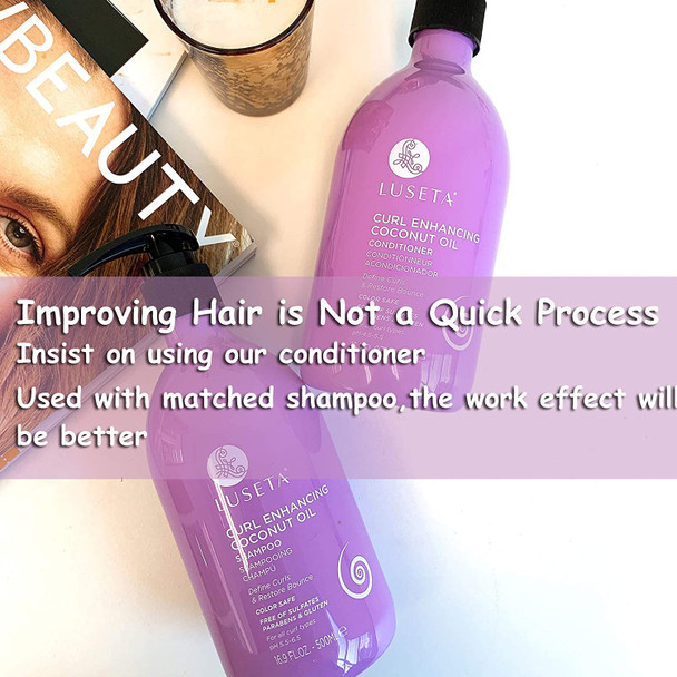 Luseta Curl Enhancing Conditioner Hydrating and Nourishing for Damaged Hair AntiFrizz 33.8 Oz