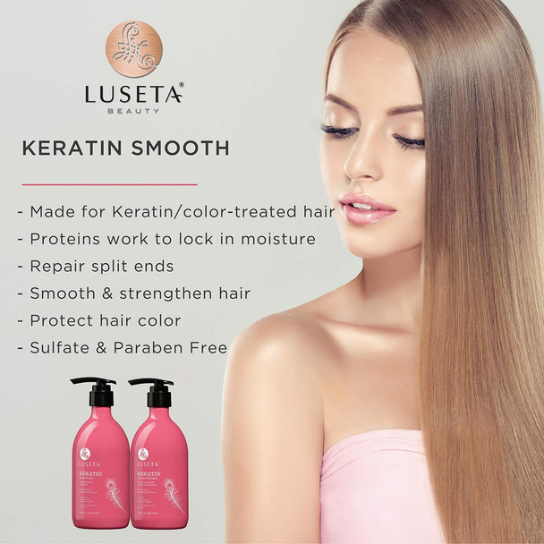 Luseta Keratin Conditioner Hydrating and Nourishing Hydrating for Dry Damaged Hair 16.9 Fl Oz