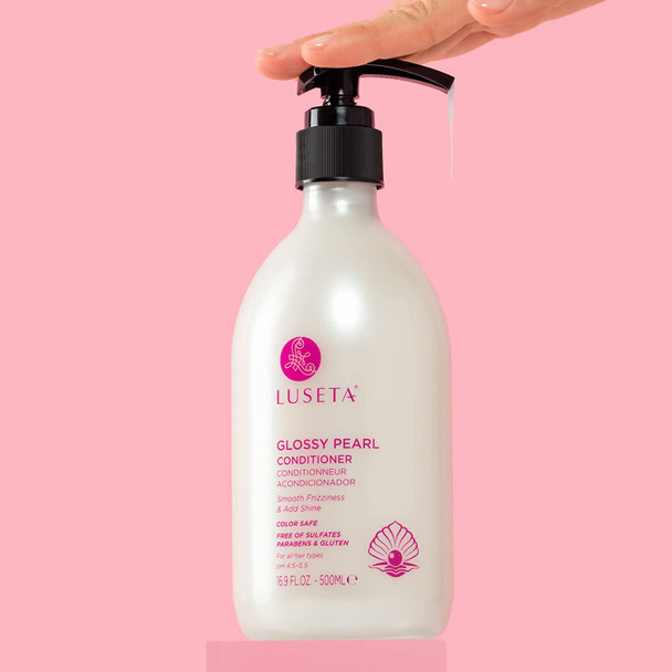 Luseta Glossy Pearl Conditioner for Smoothing and Nourishing Frizzy Deep Moisturizing Conditioner with Pearl Extract Awakening shine for Dull hair 16.9 fl.oz.