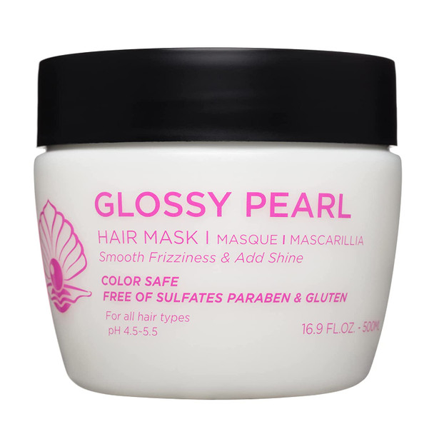 Luseta Glossy Pearl Hair Mask Smoothing and Hydrating Hair Treatment Deep Conditioner for Damaged and Frizzy HairReduces Frizz  Add Shine Sulfate Free