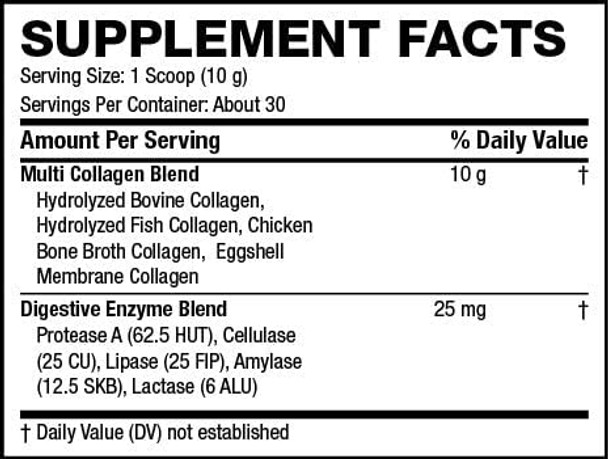 Enhanced Multi Collagen Peptides Types I II III V X  Grass Fed Collagen Protein Powder  Proteox for Maximum Absorption  Benefits  Keto Amino Acid Hydrolyzed for Hair Nail Skin Joint Health