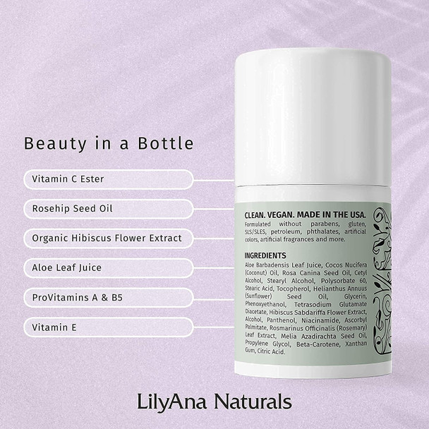 LilyAna Naturals Eye Cream 1.7 Oz and Vitamin C Eye Cream 1 Oz Bundle  AntiAging Vitamin C for your Eye and Eye Cream for Dark Circles and Puffiness Under Eye Cream Reduce Fine Lines and Wrinkles